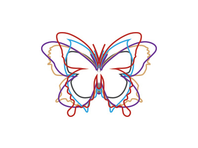 Diversifly Logo Revised branding butterflies butterfly colorful diversity logo