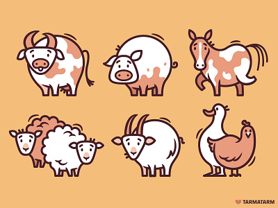 Farm Animals animal animals chiken cow farm goat goose horse livestock pig sheep