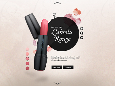 Lancome Product Study design graphics makeup product web
