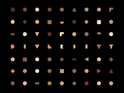 SF Design Week - Diversity abstract aiga beige brown design designweek diversity graphic design sfdesignweek shape type typography