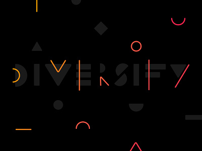 Diversify abstract aiga design designweek diversity gradient graphic design outline sfdesignweek shape type typography