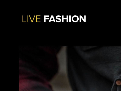 Live Fashion landing page