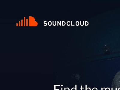 SoundCloud redesign concept landingpage music userface interaction website