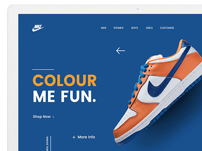 Nike Website Concept Design slider user-interface ux website