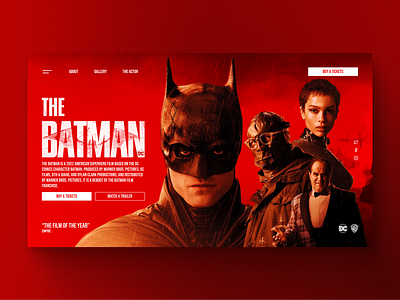 Movie Landing Page - The Batman ui