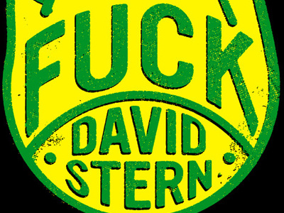 Fuck David Stern 206 basketball distressed icon illustration seattle sonics sports texture
