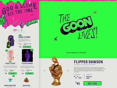 The Goon Lives! branding illustration logo sculpting texture typography