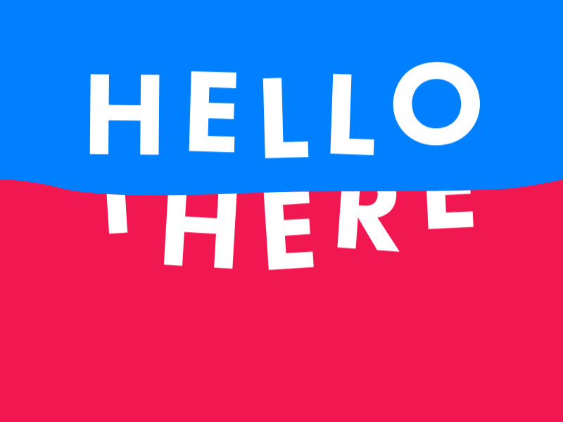 Hello There animated parallax prototype scrolling type