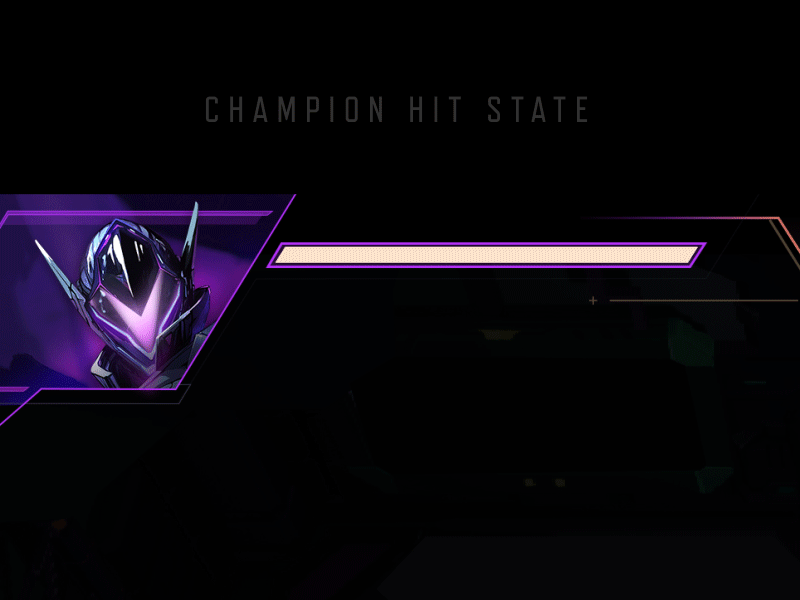 Thunderdome XI // Vayne Hit State animation game motion riot thunderdome ui