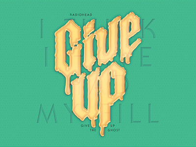 Give Up The Ghost design illustration texture type typography vector