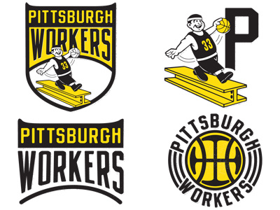 The Pittsburgh Workers dribbble jayfanelli joncontino logo playoff sports type unitedpixelworkers vintage