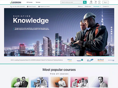LEORON - training & development branding competitiveness course design education knowledge training ui ux website