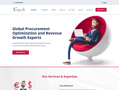Global procurement Optimization website adobe xd ui ux website