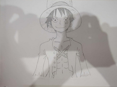 One Piece, Monkey D Luffy anime design illustration manga