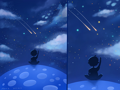 dream illustration draw dreams illustration meteor night space star