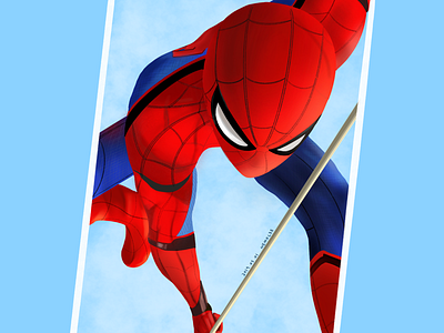 spider-man avengers drawing hero illustration marvel spiderman