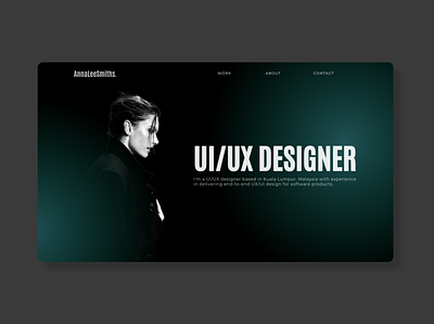 Minimal Dark Portfolio Design app branding dark design graphic design minimal modern portfolio ui ux web