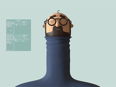 Me | Character Design 3d animation bald c4d expression facial hair neck rig syria