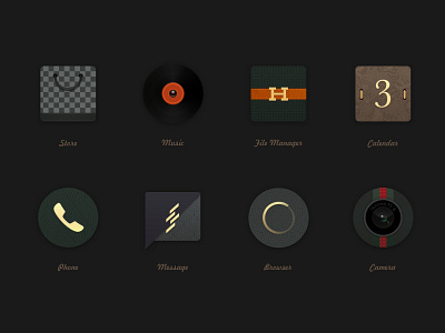 奢侈品主题 design icon luxury themes ui