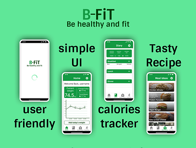 Food Tracker Application design ui ux