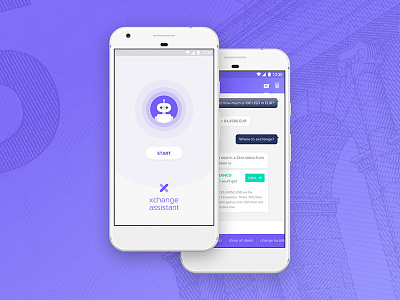 Xchange Assistant App Concept app bot calculator chat convert currency exchange money ui ux