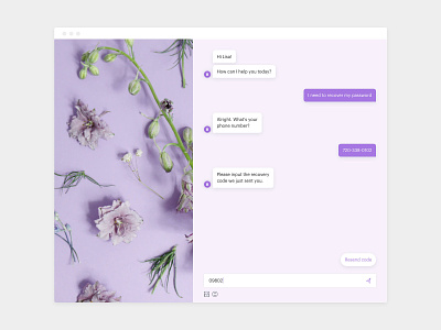 Revive Chat - Desktop UI chat chatbot desktop password recovery purple ui