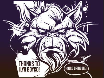 Thanks to Ilya Boyko! debut dribbble invite thanks