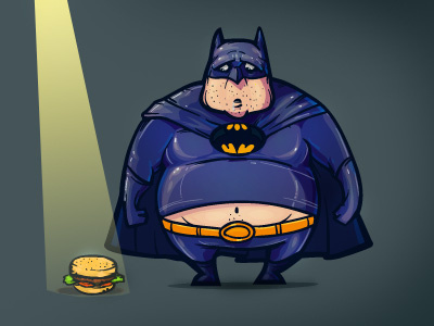 FatMan batman cartoon characters dribbble fanart fastfood fun illustrator superhero