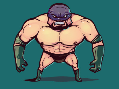 Wrestler cartoon character fight fighter show sport warrior wrestler