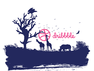 Forest animal animal care blue design dribble forest freedom fresh illustration live love nature pink vector