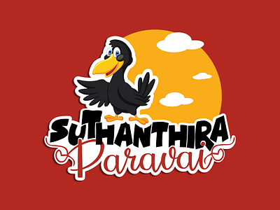 Suthanthira Paravai comedy crow design fun funny illustration logo love message typography vector