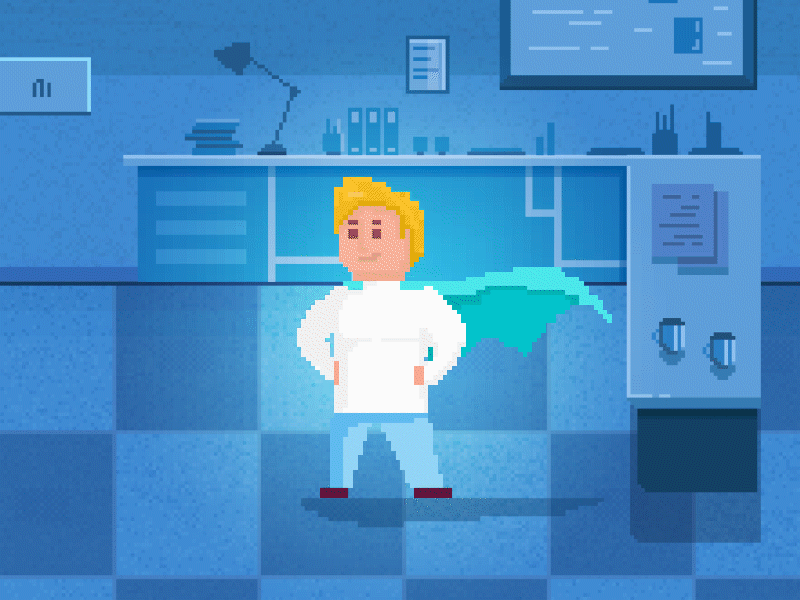 Doctor Hero 8bit animation character design doctor game motion pixel