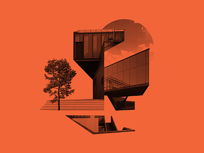 Collage for architectural bureau abstract architecture collage