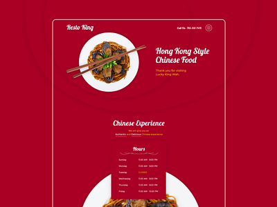 Restaurant website landingpage redesign