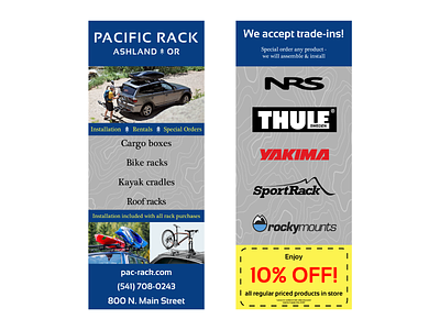 Pacific Rack Rack Card Design