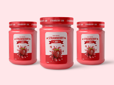 Strawberry Jam Label Design | Label Design | Packaging Design branding