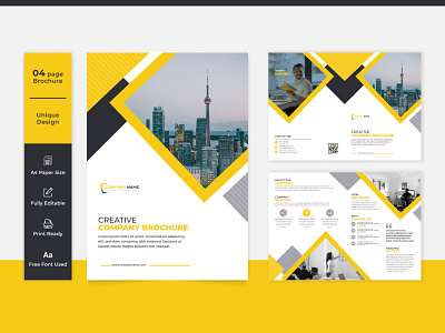 Corporate Brochure Profile Template branding design graphic design illustration logo vector