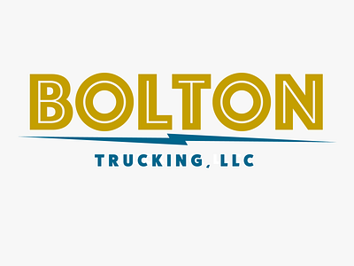BoltOn Trucking Logo bolt branding logo trucking