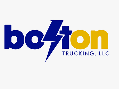 BoltOn Trucking Logo 3 bolt branding design logo