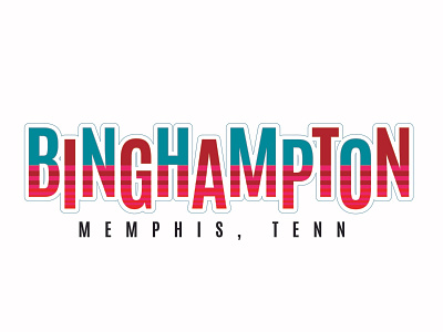 Binghampton, Memphis, TN binghampton illustration logo memphis memphistn typography