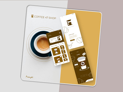 COFFEE 47 SHOP branding logo ui