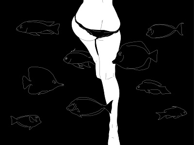 Fish design fish girl graphic design illustration vector