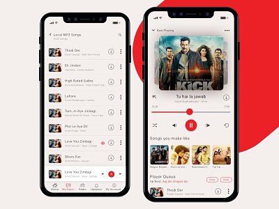 Wynk Music App design download songs ios app design iphone music app mobile app mobile app design music application music list recommend songs redesign wynk app sketchapp song poster songs wynk app