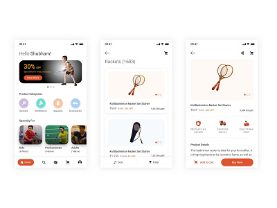 Ecommerce Badminton App