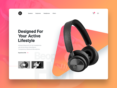 B&O Concept Design branding design headphone headphones headset landing design landing page music ui ux web