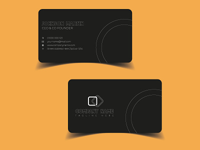 Black Color Business Card 3d animation branding business card business card design business card design template card design design illustration logo
