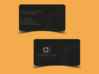 Black Color Business Card