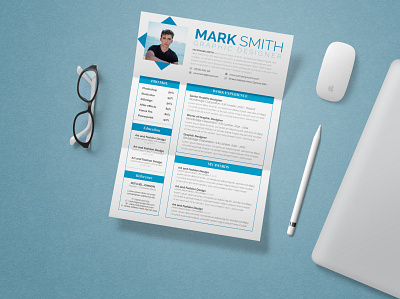 Resume Design Template 3d animation branding business card business card design business card design template card design design illustration logo resume resume template resumi design template