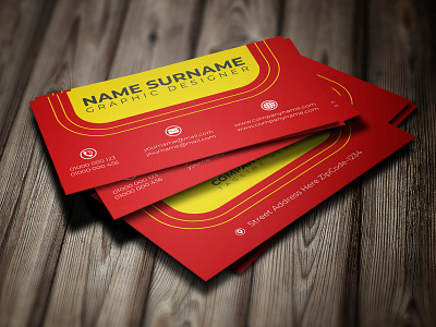 Business Card 3d animation branding business card business card design business card design template card design design illustration logo red yellow