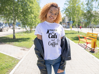 Cats and Coffee Lover T-shart Design